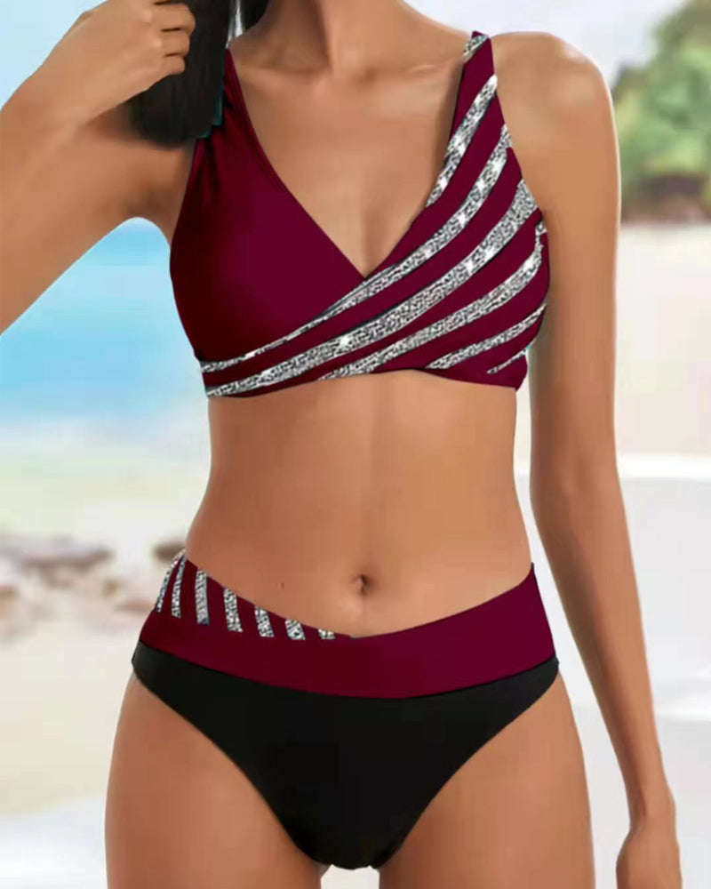 Mona - Drukani bikini u toplim bojama