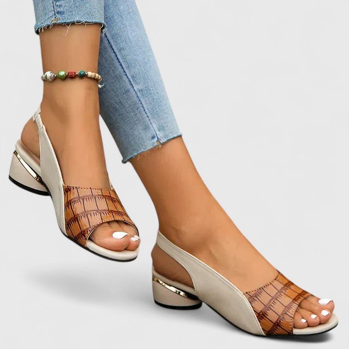 Mariah™ | Elegantne Kožne Sandale