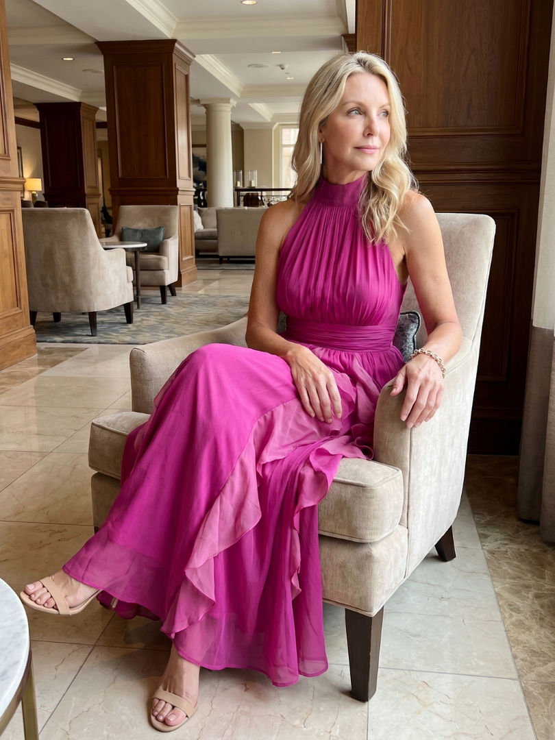 Bojana  | Halter Maxi Haljina sa Ruffles