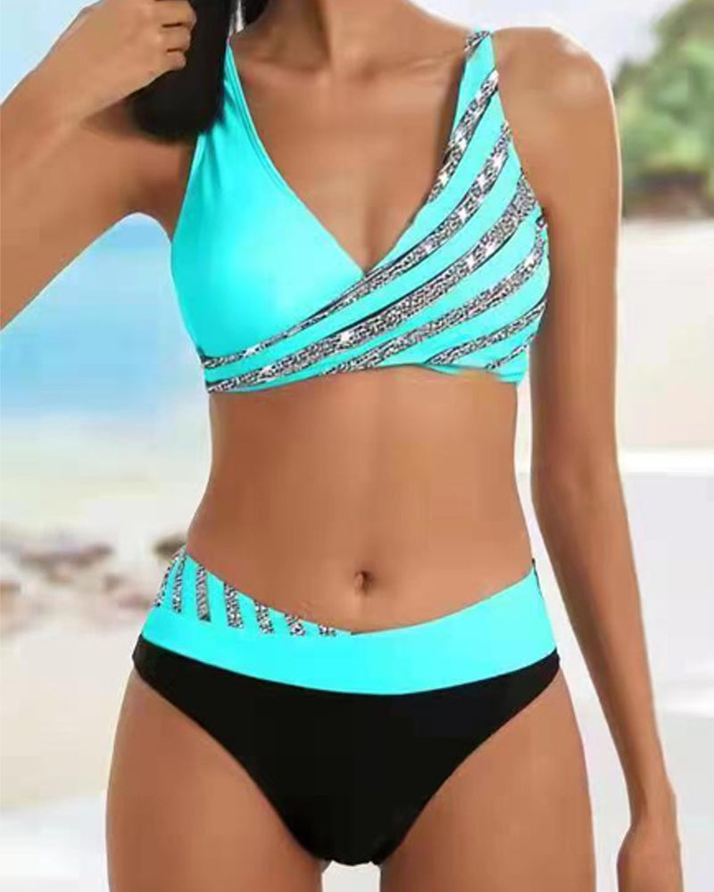 Mona - Drukani bikini u toplim bojama