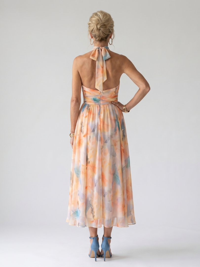 Ana| Mekana Halter Midi Haljina